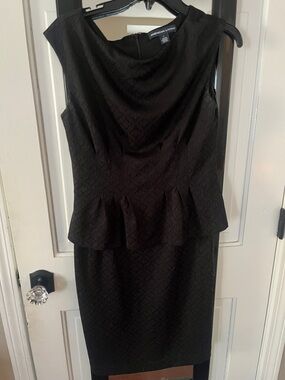 Classic American living Black Peplum Sheath Dress size 6